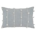 Saro Lifestyle SARO 850.LB1624BC 16 x 24 in. Oblong Light Blue Knotted Line Design Pillow Cover 850.LB1624BC